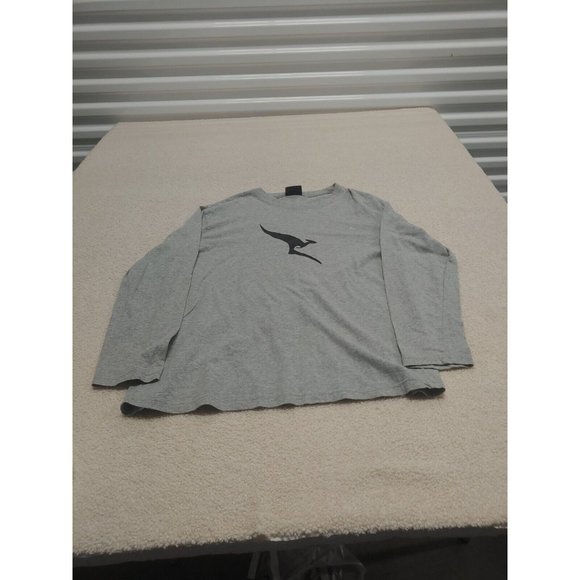 Peter Morrissey Qantas T Shirt Men L/XL Gray long Sleeve Casual kangaroo airline - Picture 1 of 11